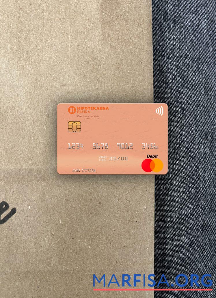 Downloadable Montenegro Hipotekarna Banka mastercard photolook front sample